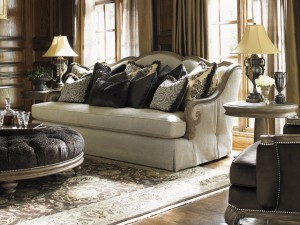 Aragon Sofa and Loire Ottoman