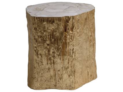 Trunk Segment Spot Table - Gold Leaf