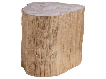 Trunk Segment Side Table - Gold Leaf