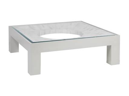 Elation White Square Cocktail Table