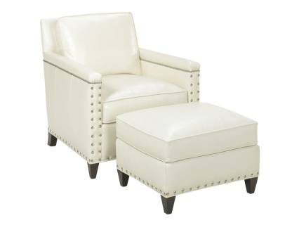 Chase Leather Ottoman