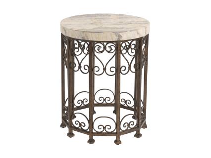 Lowery Round Metal Accent Table