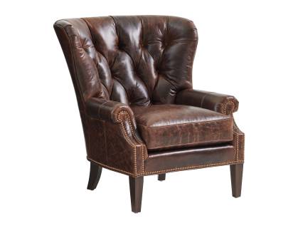 Atwater Leather Wing Chair